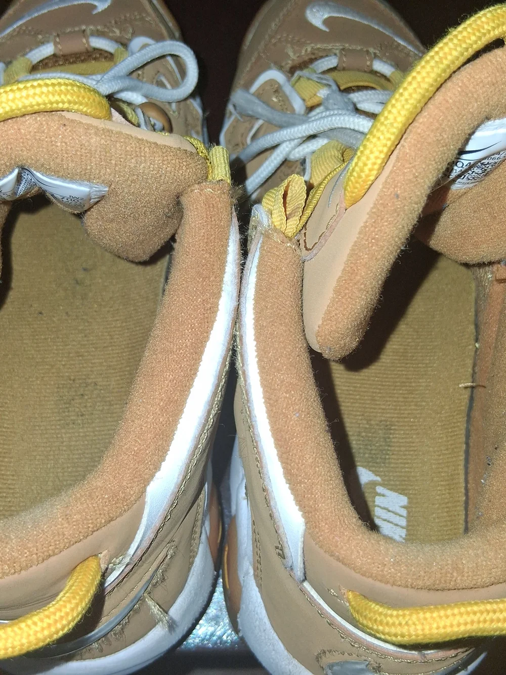 Nike Kids Tan and Yellow AIR Sneakers